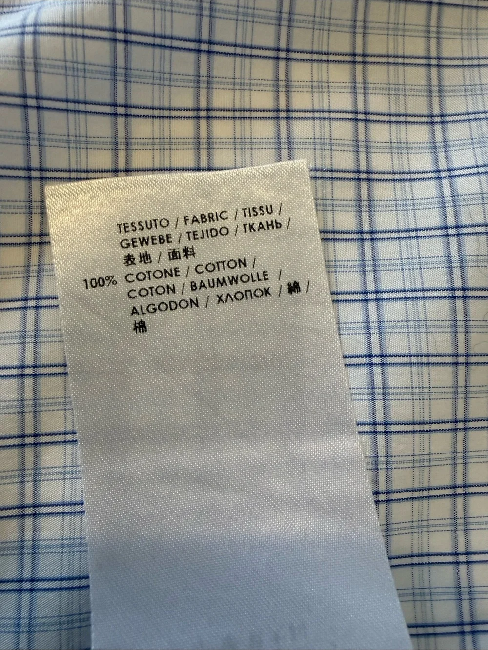 Gucci Men’s Classic Fit Dress Shirt Sz 39/15.5 Blue Plaid Long Sleeve Button  Up